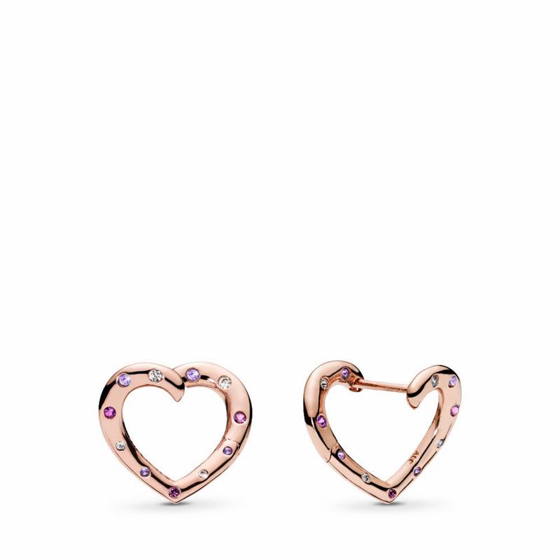 Pandora Rose™ Bright Hearts Hoop Earrings Egypt HL6213780